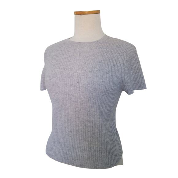 Cashmere Ribbed Knit Sweater Top HOUSE of HARLOW Size M $195 Minimalist Luxe - Picture 11 of 12